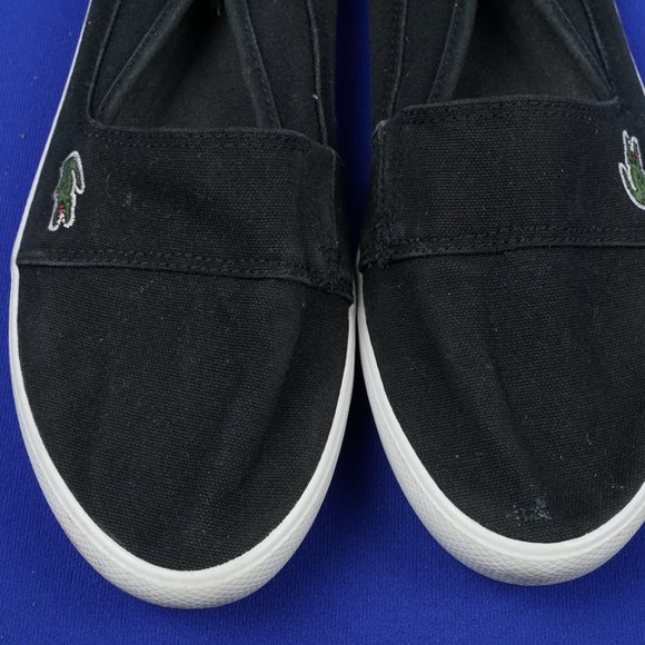 Men's Lacoste Marice Canvas Slip-ons Shoes Loafers Plimsolls - Picture 4 of 6
